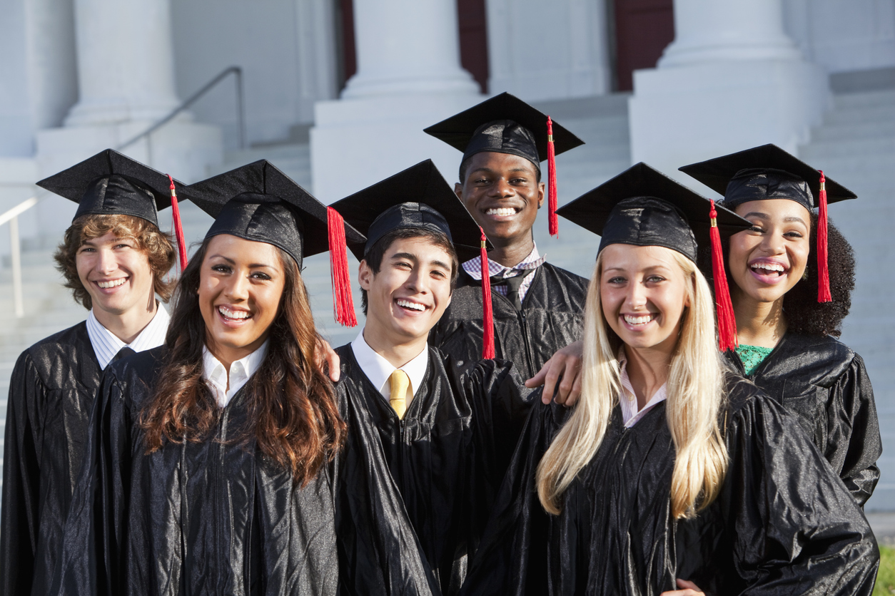 Excel High School Texas graduates celebrating